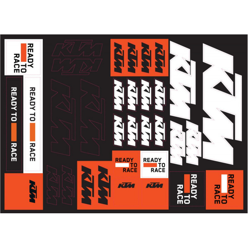 PLANCHE AUTOCOLLANT KTM